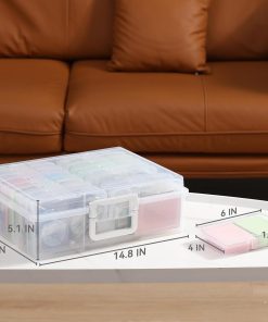 Alternative view of novelinks Transparent 4 x 6 Photo Organizers and Photo Storage Box with Handle. 16 Inner Photo Cases. Portable Picture Organizers & Photo Storage Containers (Clear)