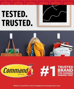 Alternative view of Command Variety Pack. Including 10 Pairs of Picture Hanging Strips. 6 Wire Hooks and 8 Utility Hooks for Hanging Christmas Decorations. Damage Free Hanging Up to 19 Items with Command Strips. 1 Kit